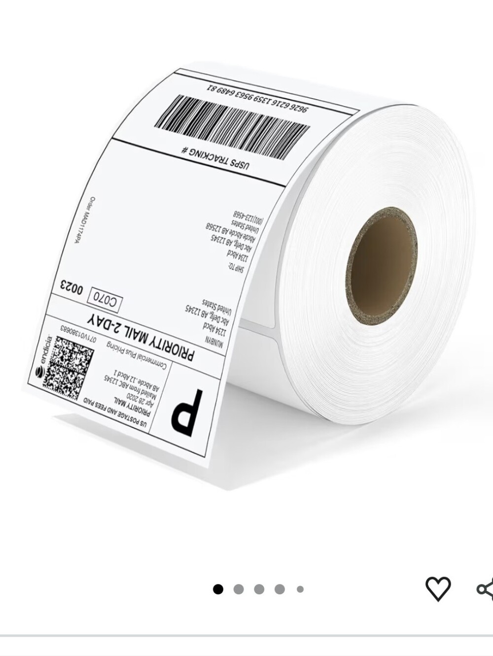 MUNBYN 4x6 Thermal Labels Shipping Labels for Thermal Printer 1 roll  125 Labels